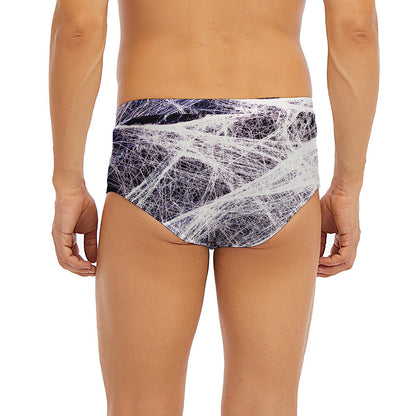 Horror Cobweb Print Men's Briefs