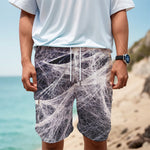 Horror Cobweb Print Men's Cargo Shorts