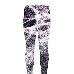 Horror Cobweb Print Men's leggings