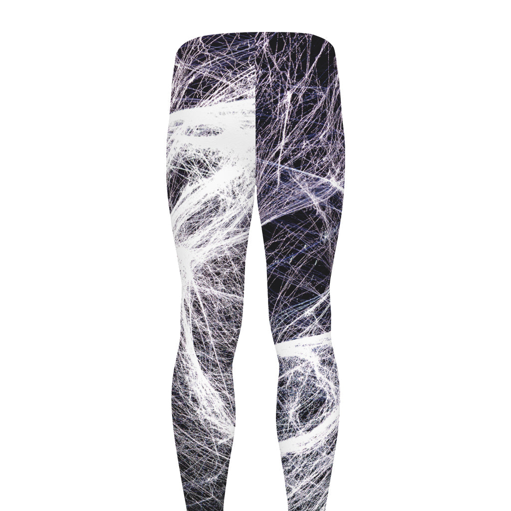 Horror Cobweb Print Men's leggings