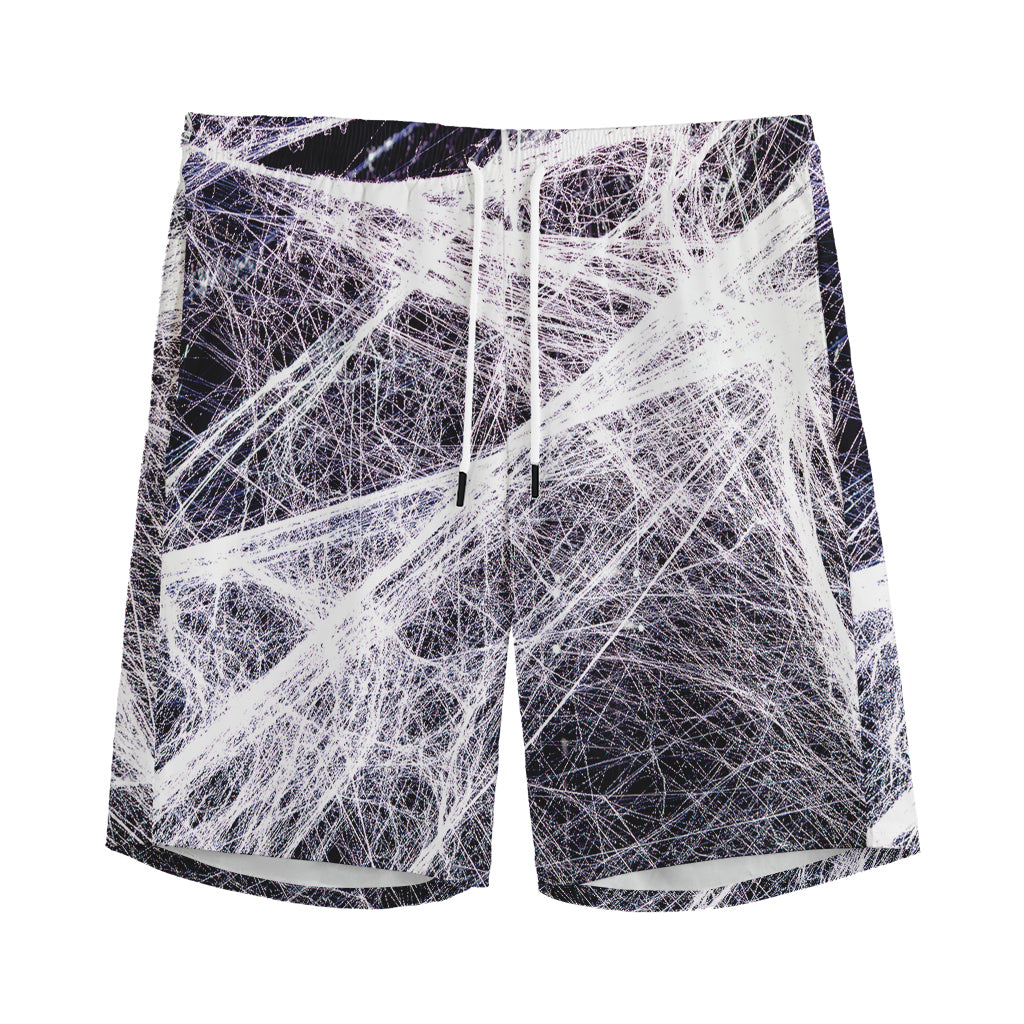 Horror Cobweb Print Men's Sports Shorts