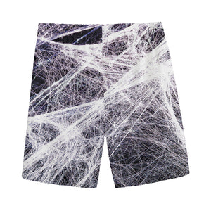 Horror Cobweb Print Men's Sports Shorts