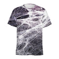 Horror Cobweb Print Men's Athletic T-Shirt