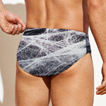 Horror Cobweb Print Men's Swim Briefs