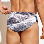 Horror Cobweb Print Men's Swim Briefs