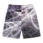 Horror Cobweb Print Men's Swim Trunks