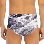 Horror Cobweb Print Men's Triangle Swim Briefs