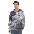 Horror Cobweb Print Men's Velvet Pullover Hoodie