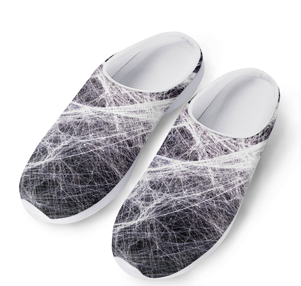 Horror Cobweb Print Mesh Casual Shoes