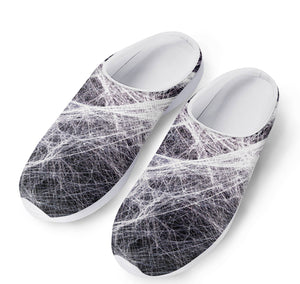 Horror Cobweb Print Mesh Casual Shoes