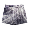 Horror Cobweb Print Mesh Shorts