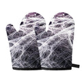 Horror Cobweb Print Oven Mitts