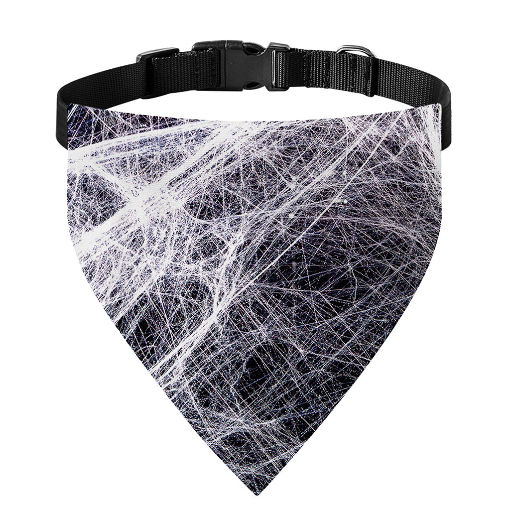 Horror Cobweb Print Over The Collar Dog Bandana
