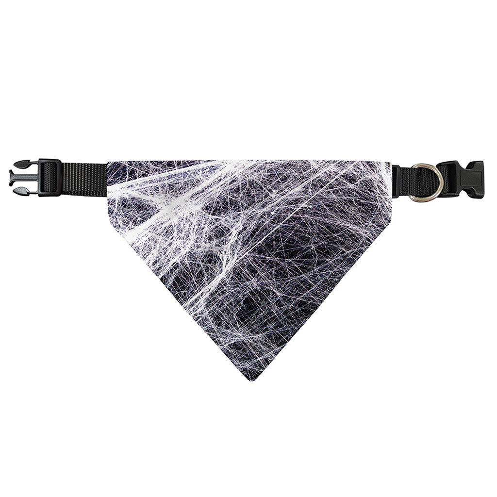 Horror Cobweb Print Over The Collar Dog Bandana