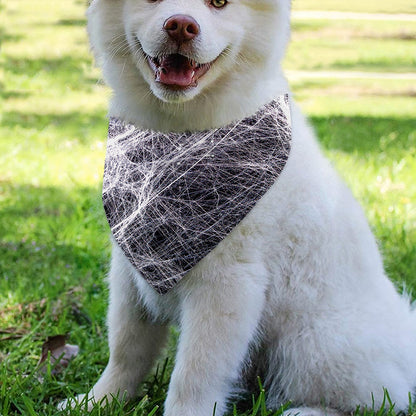 Horror Cobweb Print Over The Collar Dog Bandana