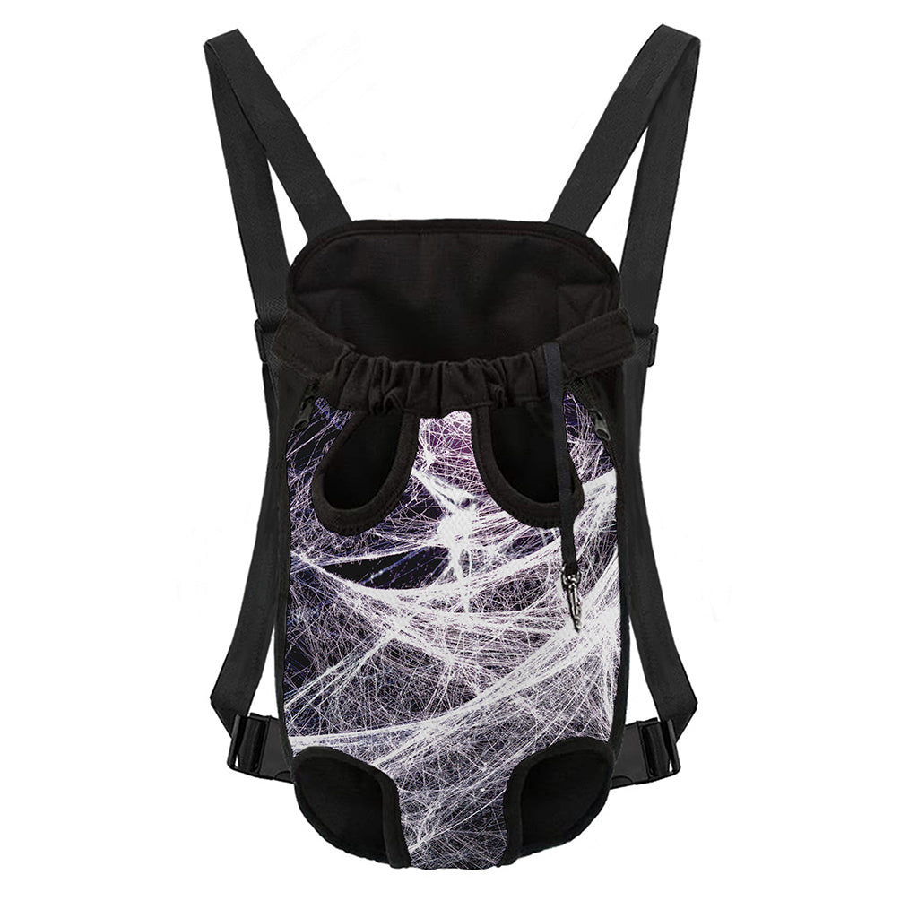 Horror Cobweb Print Pet Carrier Backpack