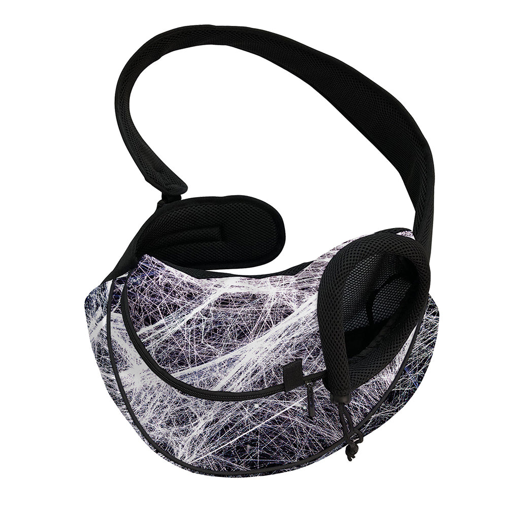 Horror Cobweb Print Pet Sling Carrier