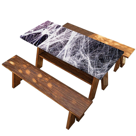 Horror Cobweb Print Picnic Table Cover