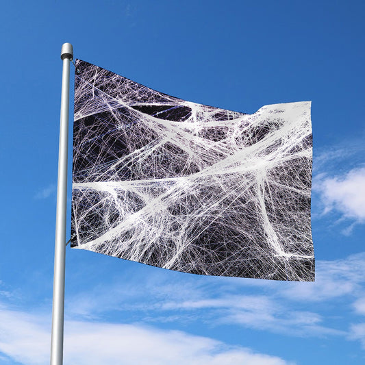 Horror Cobweb Print Polyester Flag