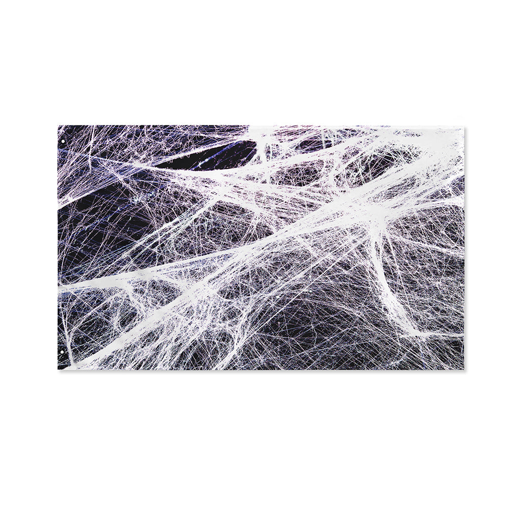 Horror Cobweb Print Polyester Flag