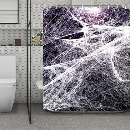 Horror Cobweb Print Polyester Shower Curtain
