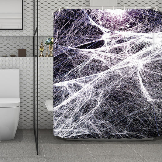Horror Cobweb Print Polyester Shower Curtain