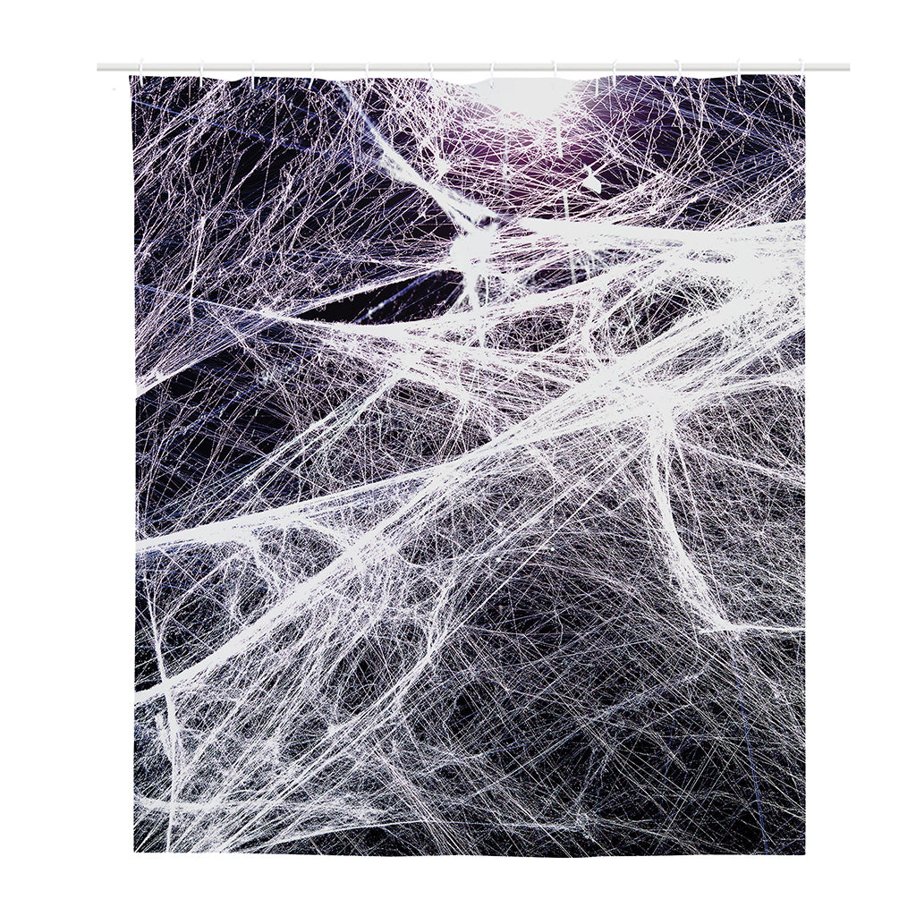 Horror Cobweb Print Polyester Shower Curtain