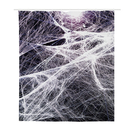 Horror Cobweb Print Polyester Shower Curtain