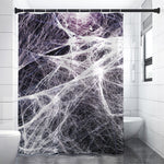 Horror Cobweb Print Premium Shower Curtain