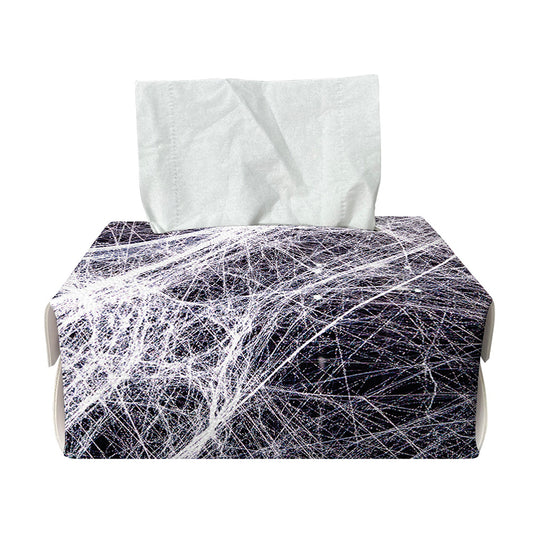 Horror Cobweb Print Rectangle Tissue Box Cover