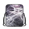 Horror Cobweb Print Rectangular Crossbody Bag