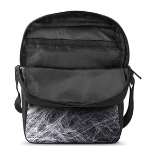 Horror Cobweb Print Rectangular Crossbody Bag