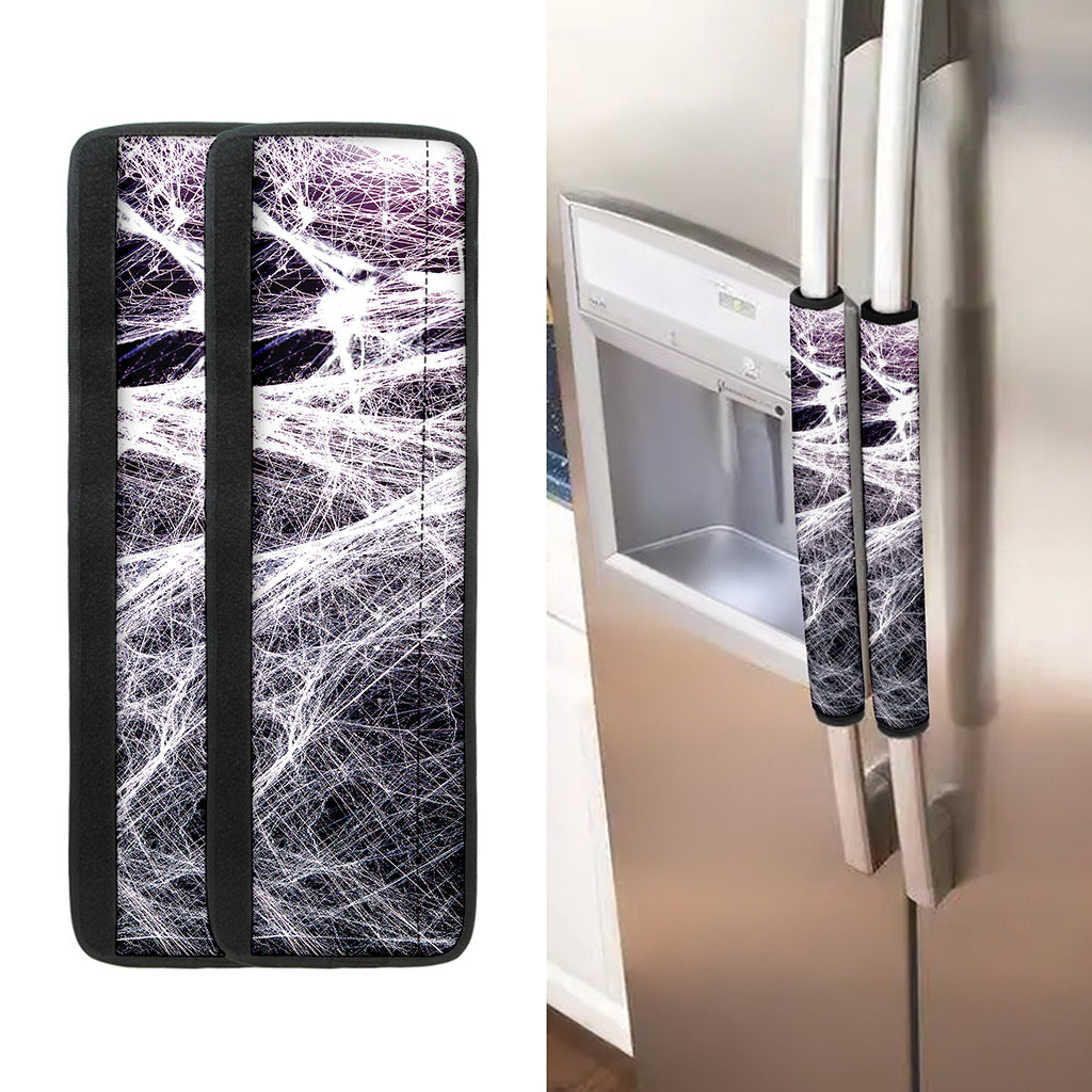 Horror Cobweb Print Refrigerator Handle Covers