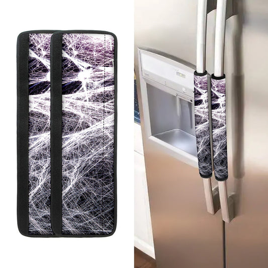 Horror Cobweb Print Refrigerator Handle Covers