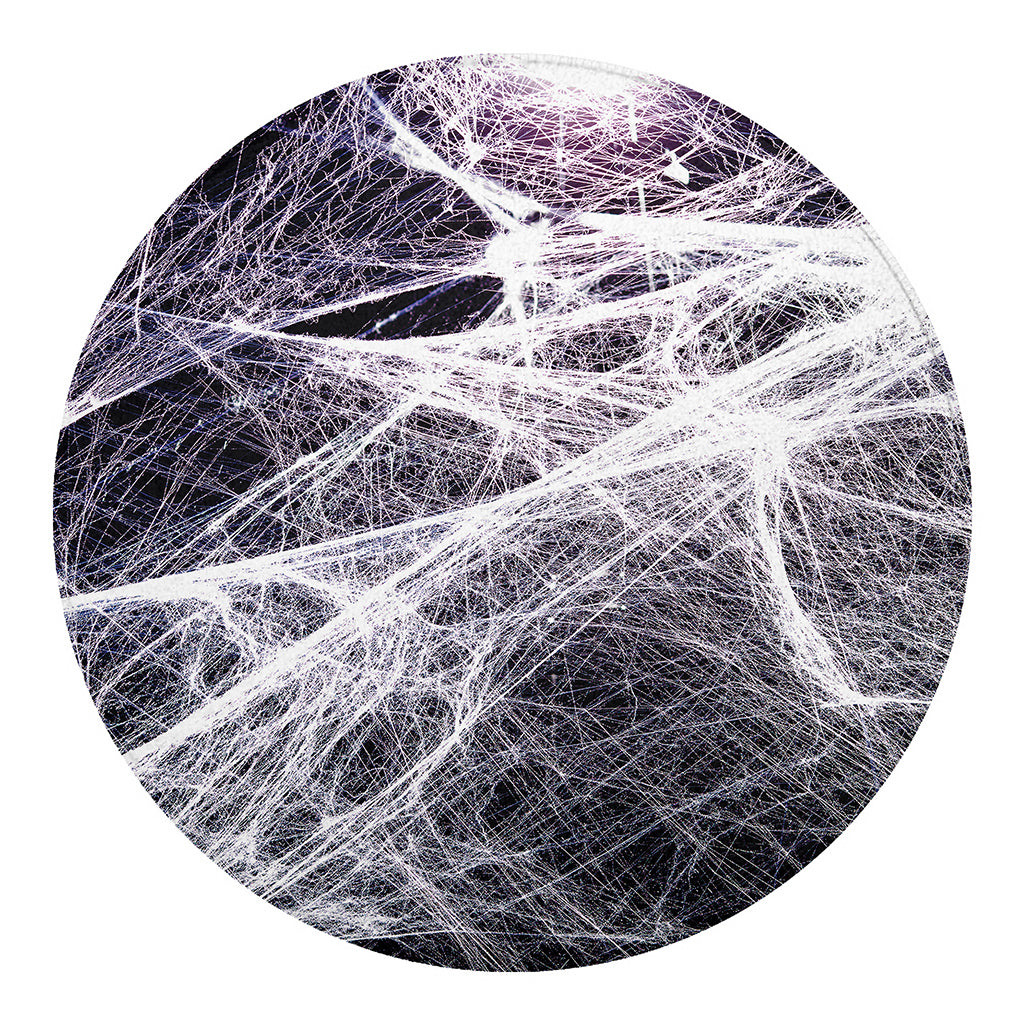 Horror Cobweb Print Round Blanket