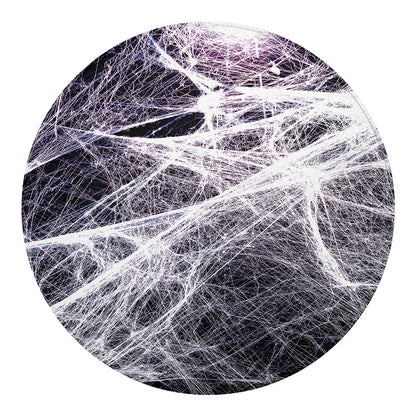 Horror Cobweb Print Round Blanket