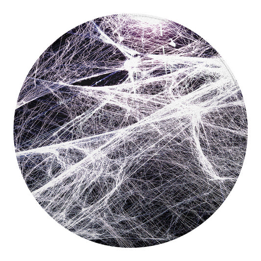 Horror Cobweb Print Round Blanket