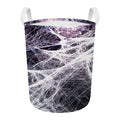 Horror Cobweb Print Round Laundry Basket