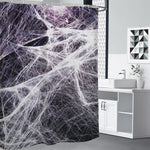 Horror Cobweb Print Shower Curtain