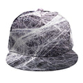 Horror Cobweb Print Snapback Cap