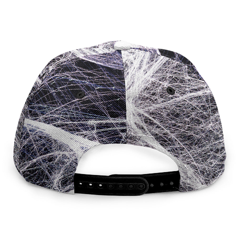 Horror Cobweb Print Snapback Cap