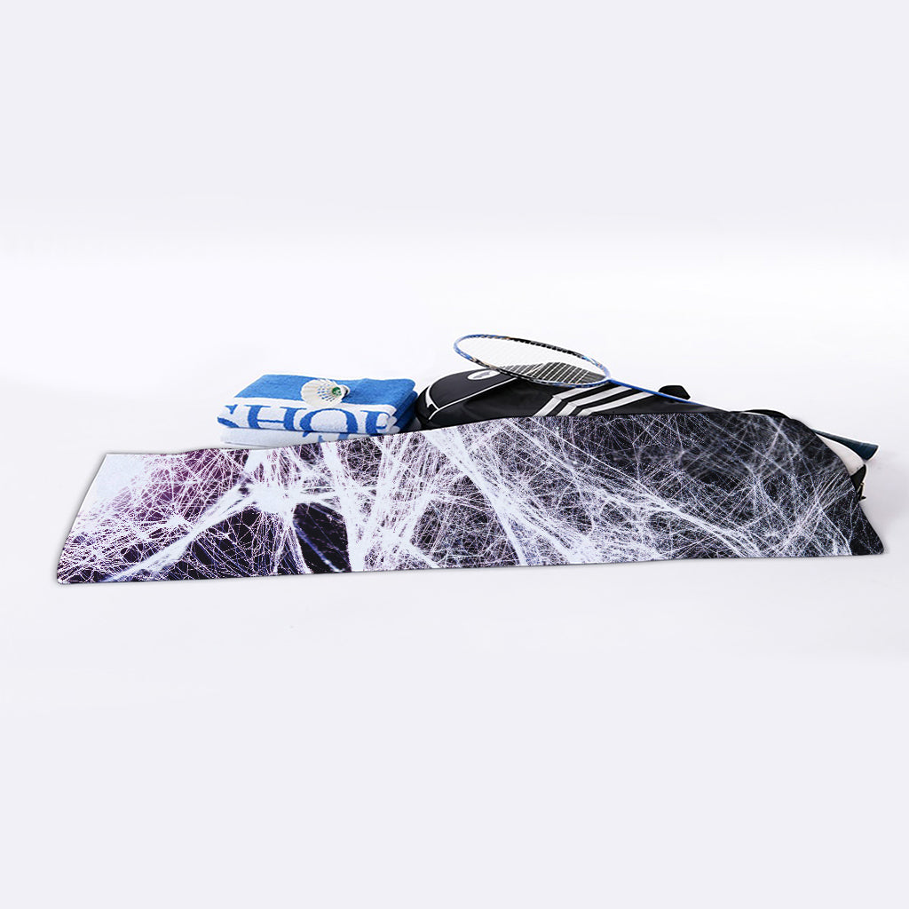 Horror Cobweb Print Sports Towel