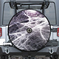 Horror Cobweb Print Tire Cover With Camera Hole