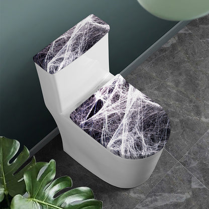 Horror Cobweb Print Toilet Lid And Tank Cover Set