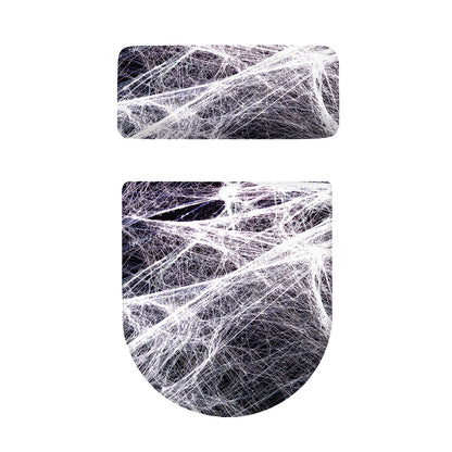 Horror Cobweb Print Toilet Lid And Tank Cover Set
