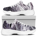 Horror Cobweb Print White Chunky Shoes