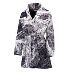 Horror Cobweb Print Women's Bathrobe