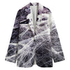 Horror Cobweb Print Women's Blazer