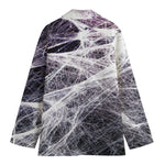 Horror Cobweb Print Women's Blazer