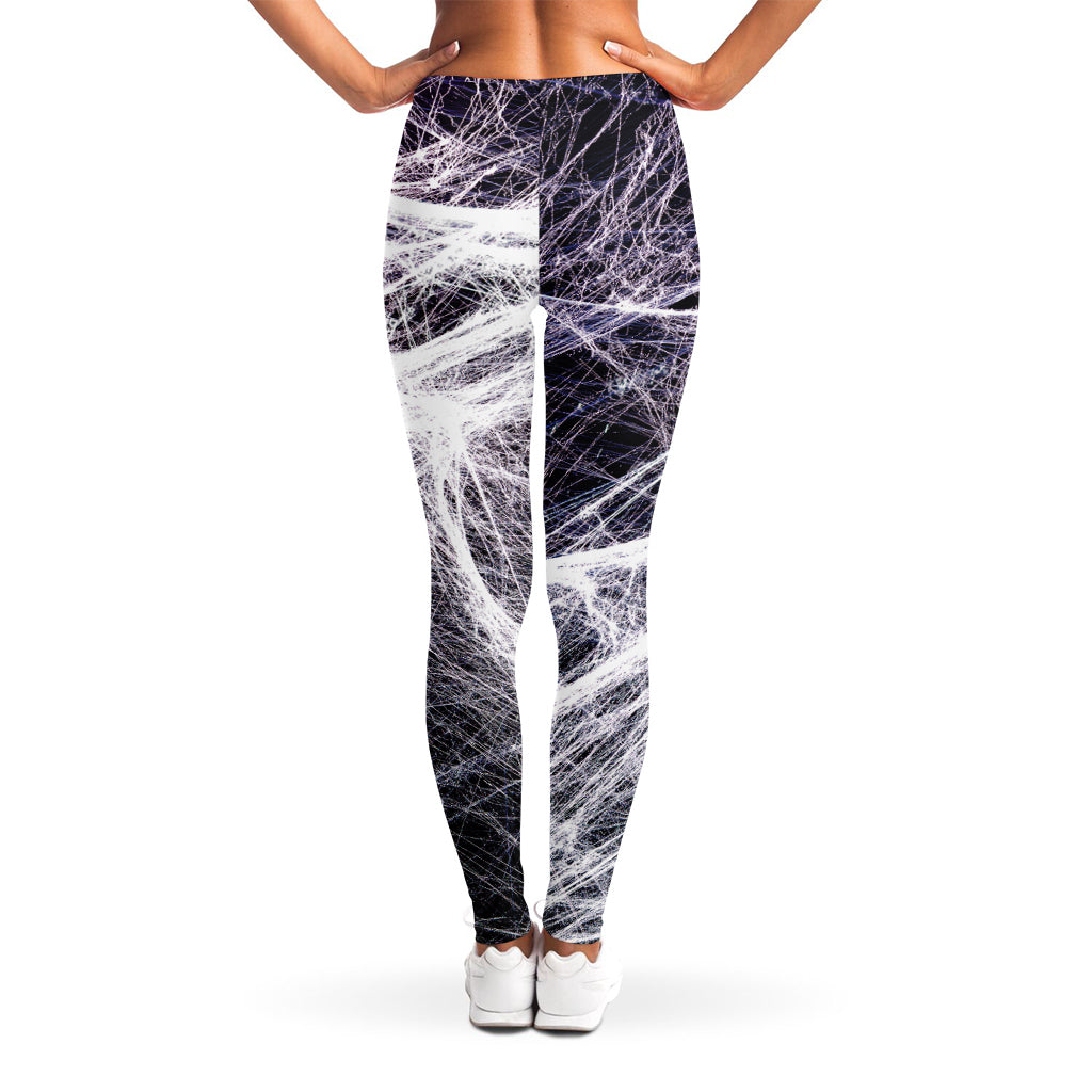 Horror Cobweb Print Women's Leggings